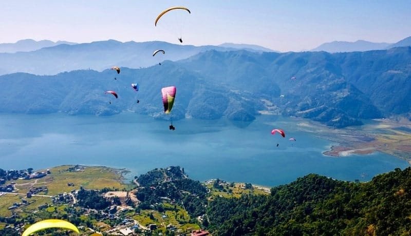 Pokhara City Tour: paragliding